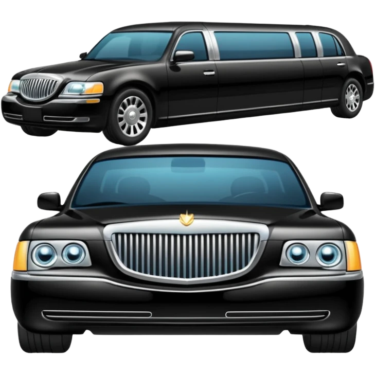 a black limo emoji
