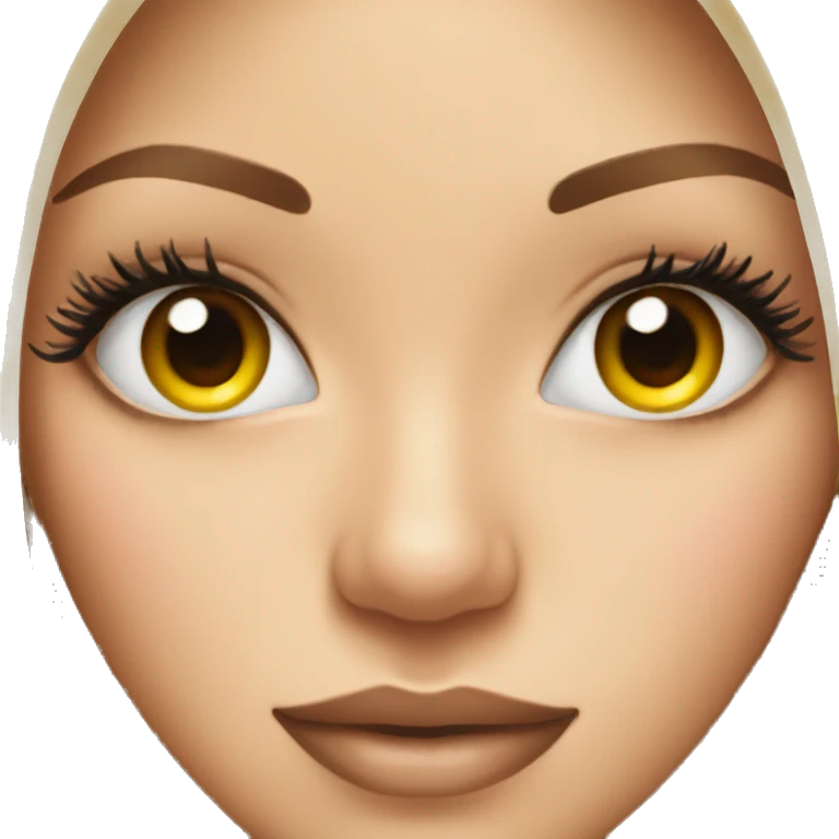woman's extended eyelashes emoji
