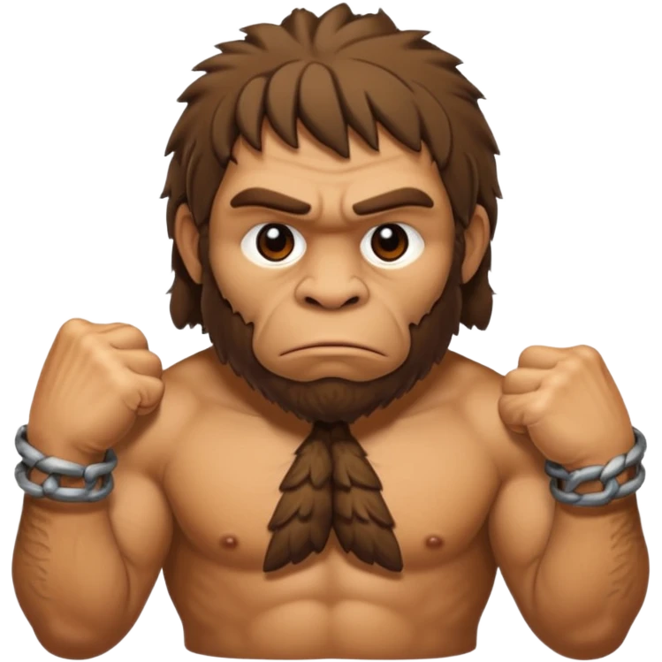Can you make a emoji of a dumb Neanderthal  with his knuckles dragging on the ground? emoji