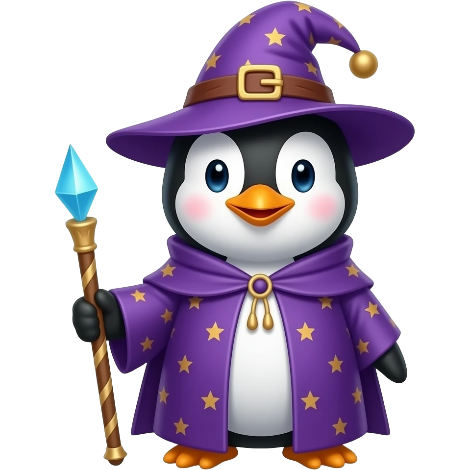 Penguin Wizard emoji