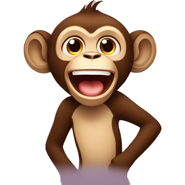 singing monkey emoji