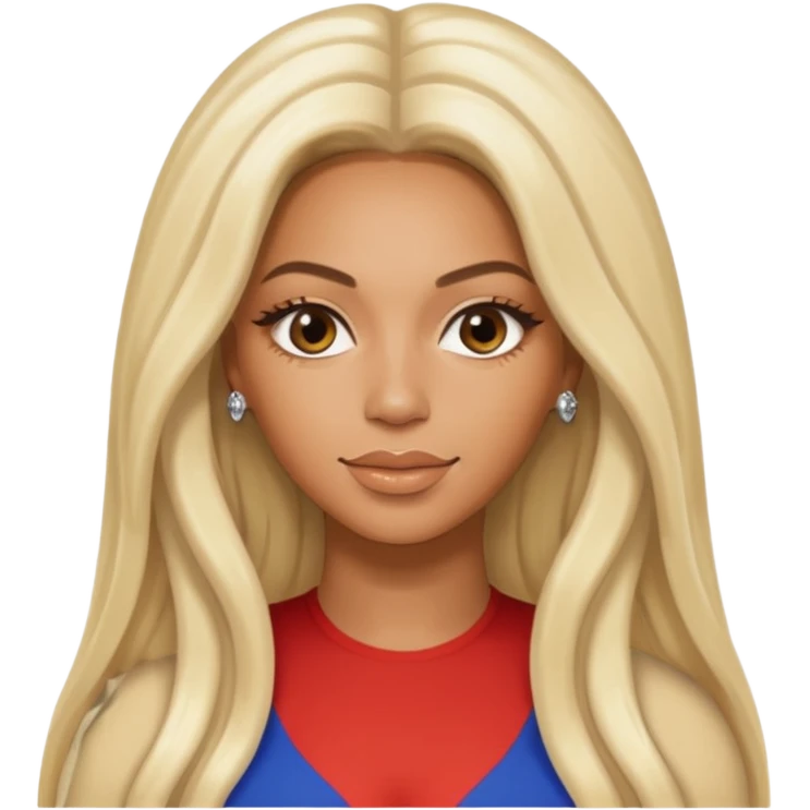 Beyonce with long platinum blonde hair emoji