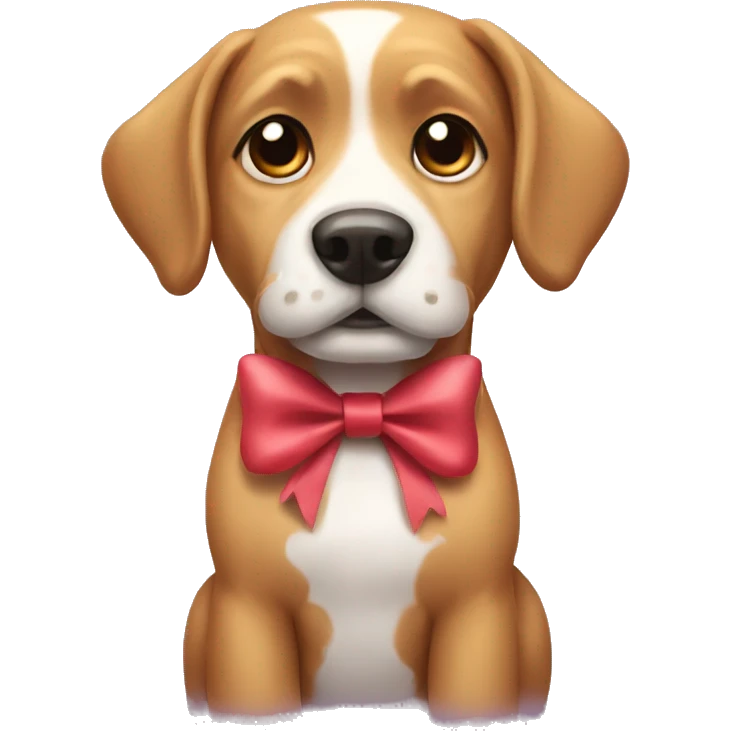 dog with bow  emoji