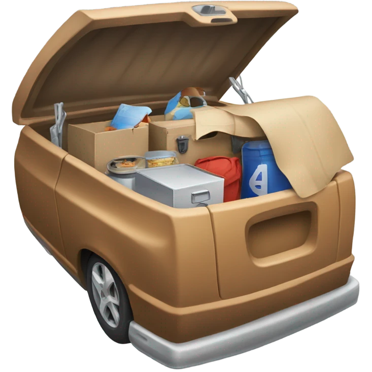 An open trunk of the car with nothing inside  emoji
