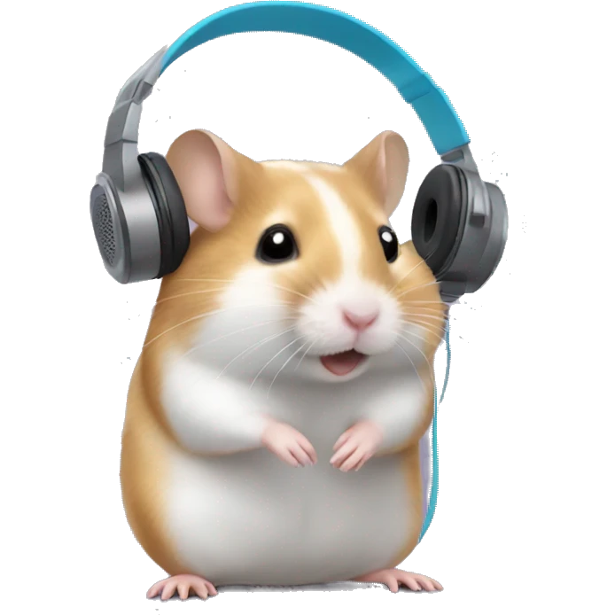 Hamster with headphones  emoji
