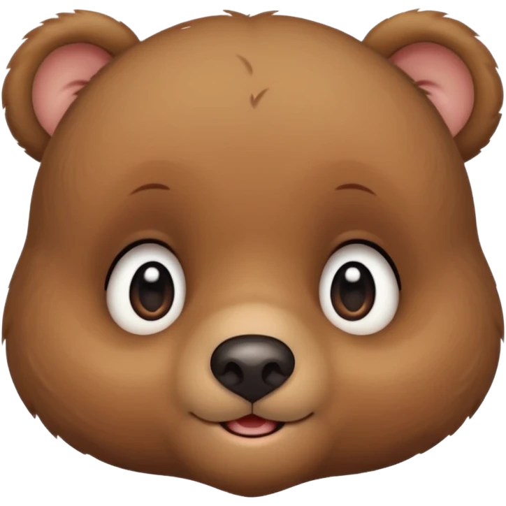 The face of a cute baby bear (thin cheeks, not much hair) emoji