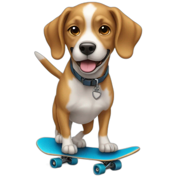 Un chien sur un skate emoji