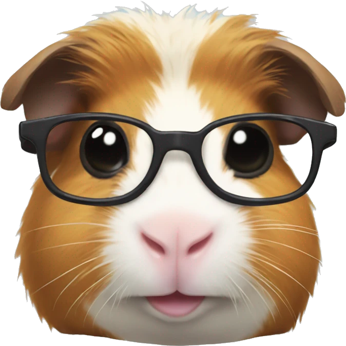 Guinea pig with glasses emoji