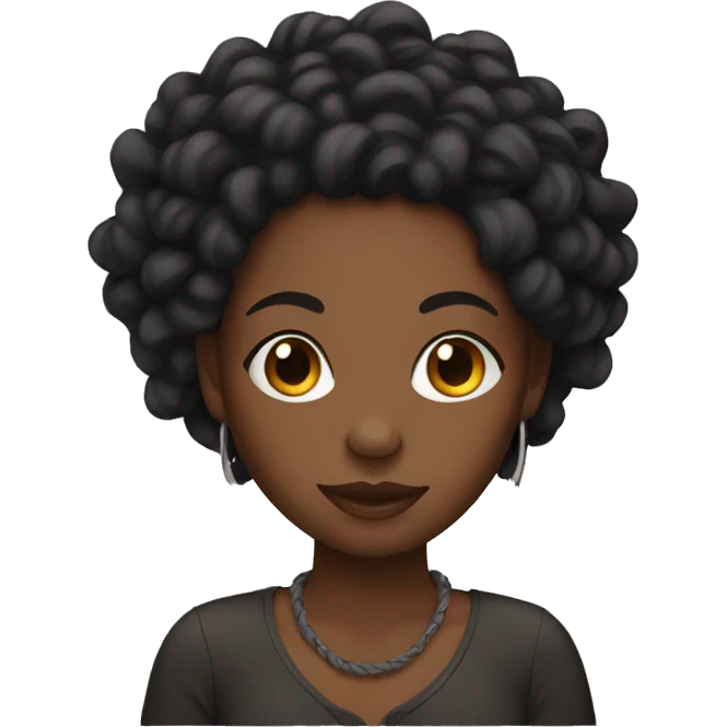 Black girl with locs emoji