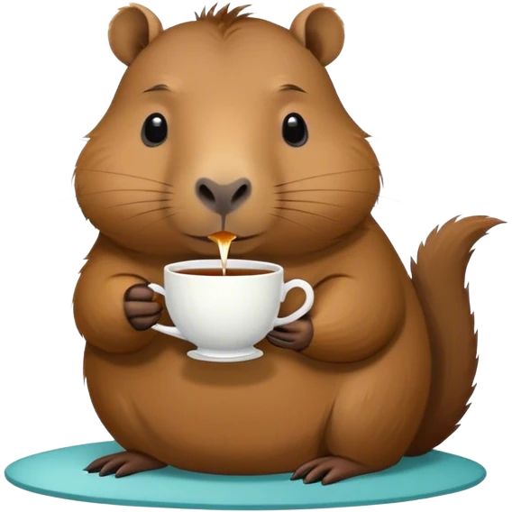 capybara drinking tea emoji