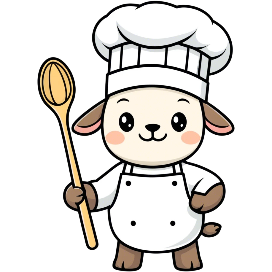 lamb as a cook emoji