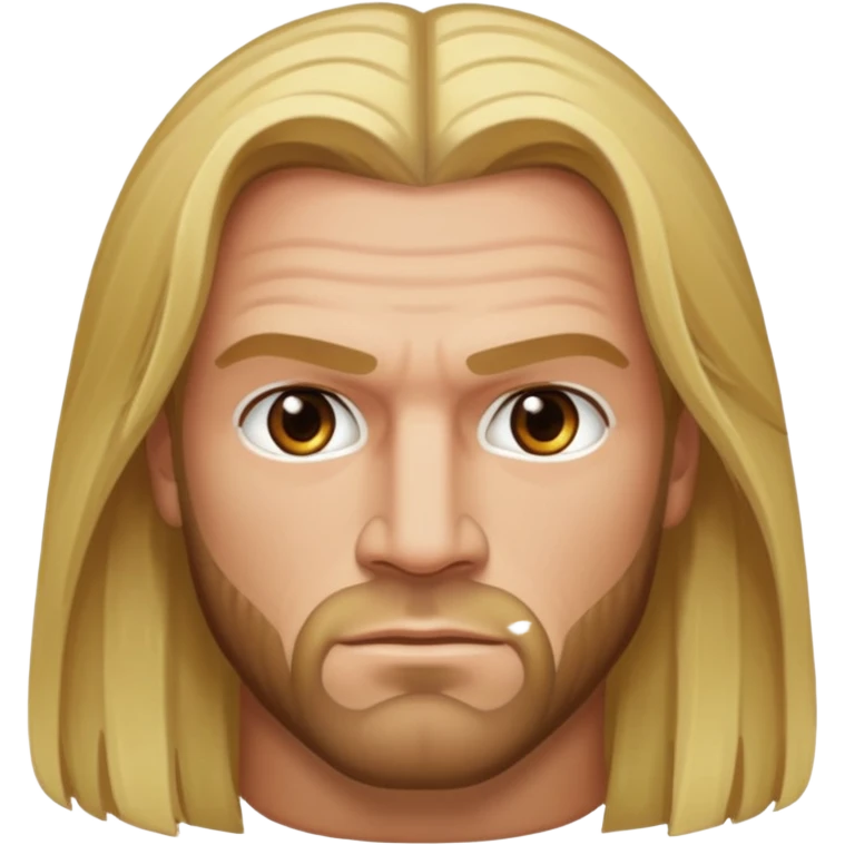 Triple H with hazel eyes, long blonde hair emoji