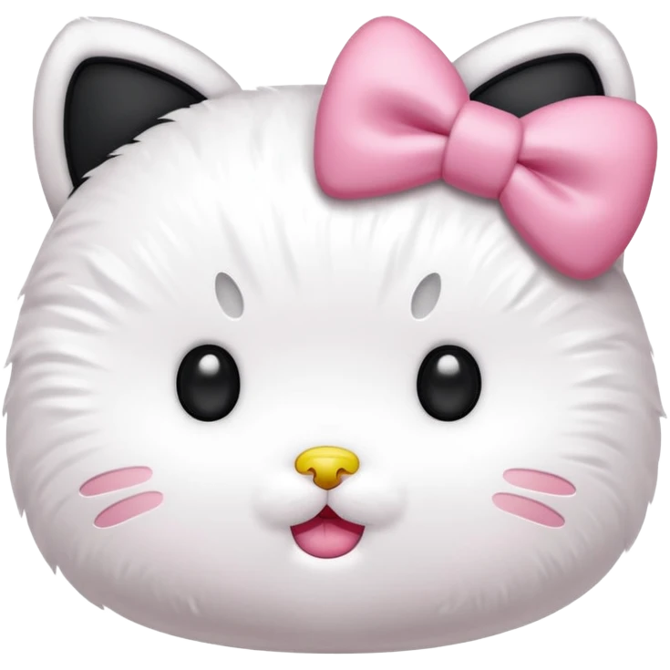 hello kitty with a black bow emoji