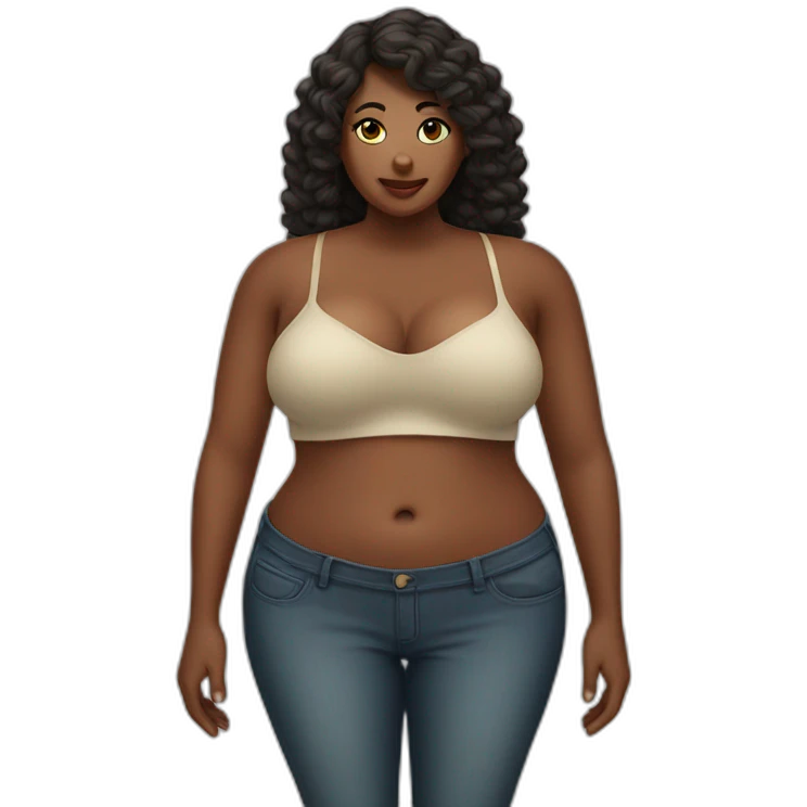 Curvy woman torso emoji