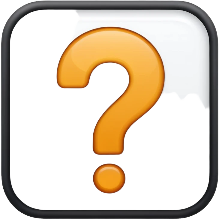 question mark inside a rounded square emoji