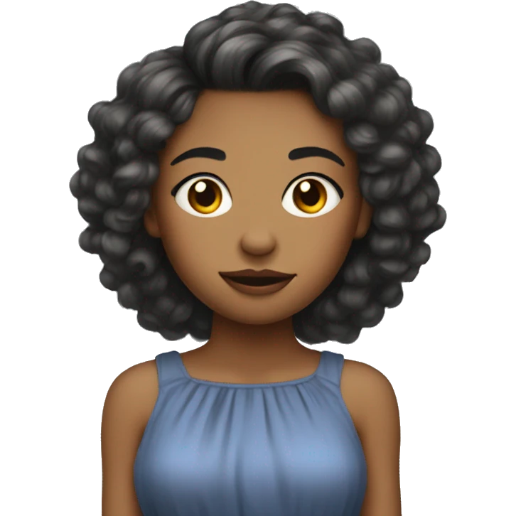 girl with ugly hair and acne but pretty dress emoji