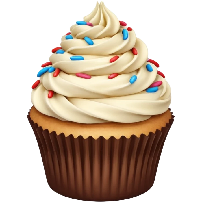 vanilla & chocolate twist cupcake emoji