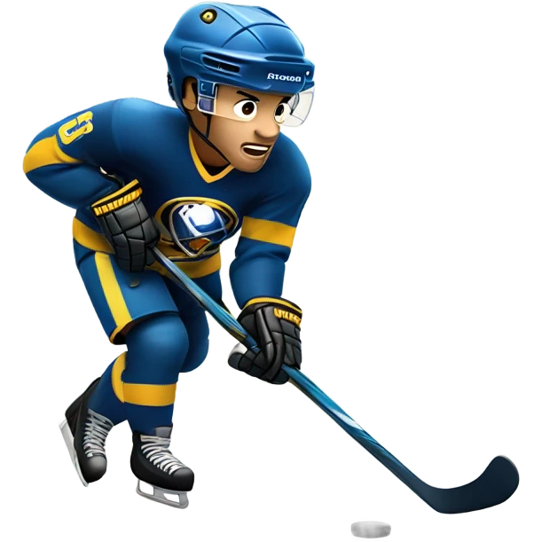Golden hockey player emoji