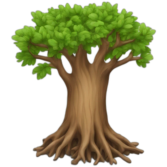 Brown Tree root, white background emoji