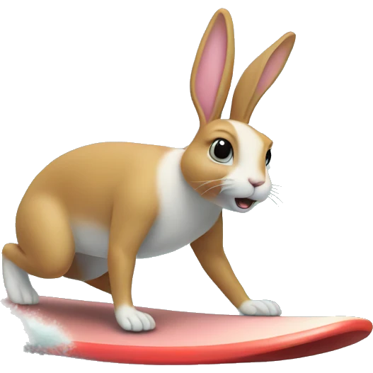 rabbit surfing emoji