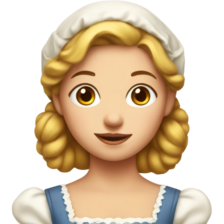 Milkmaid dress girl portrait  emoji