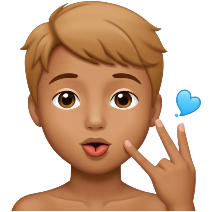 Caiden blowing kiss emoji