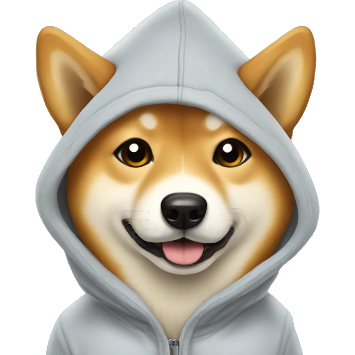 Shiba wearing a hoodie emoji
