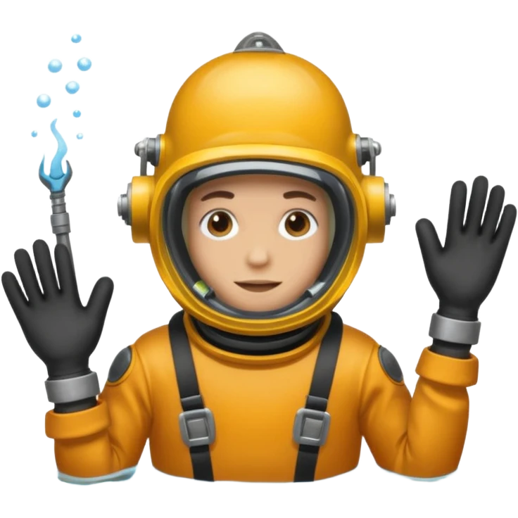 Una persona soldando bajo agua emoji