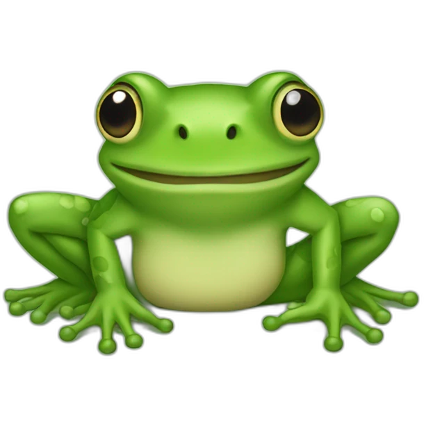 The frog leaves emoji