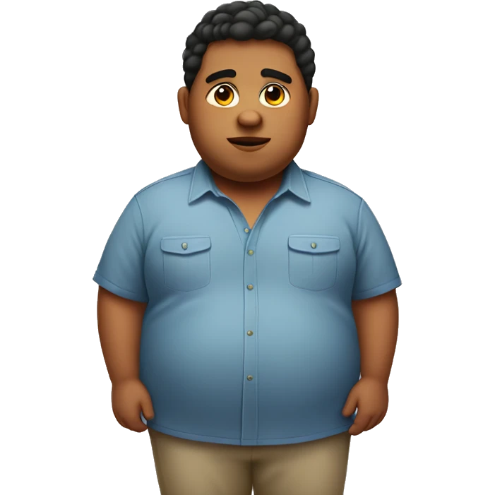 Fat young man emoji