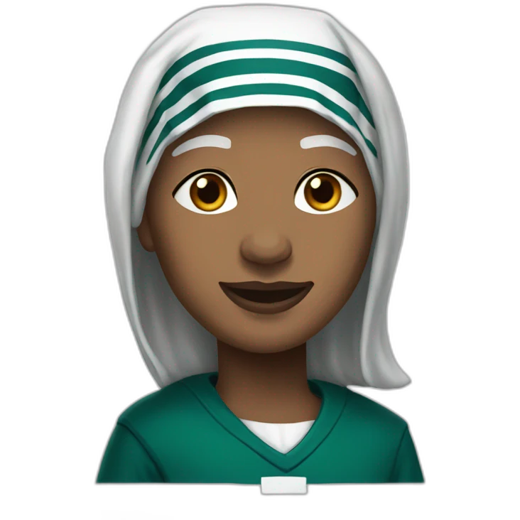 Mother Theresa in Eagles jersey emoji