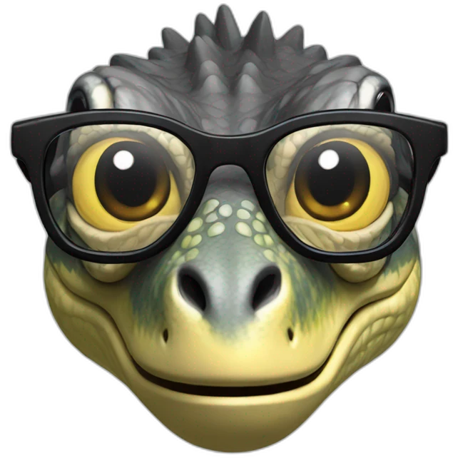velociraptor glasses emoji