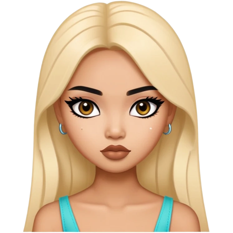 southeast asian beauty, pretty bratz baddie, black eyeliner emoji