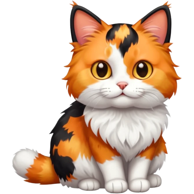 cute pick cat, full body emoji