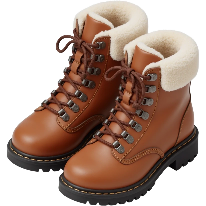brown ladies' hiking boots emoji