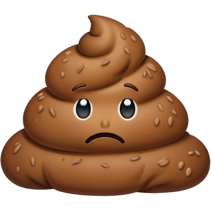 sad poop emoji
