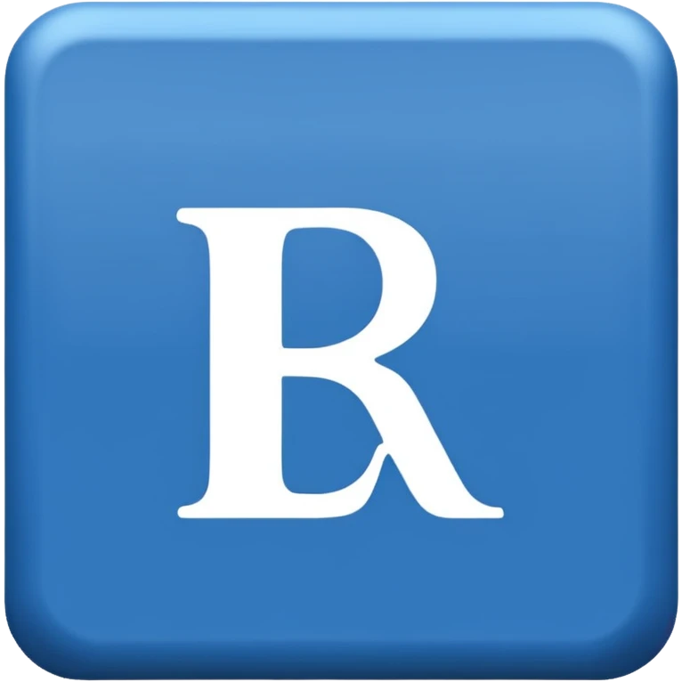 The letters LR in a blue box 2D emoji
