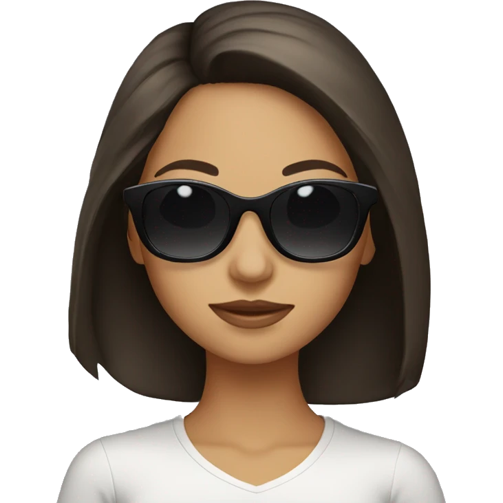 Brunette girl with sunglasses emoji
