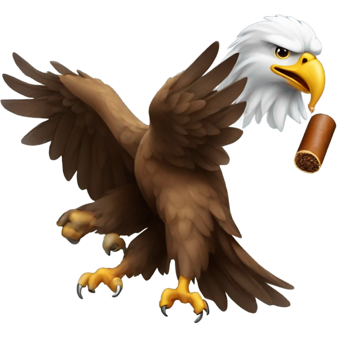 Eagle smoking a cigar emoji