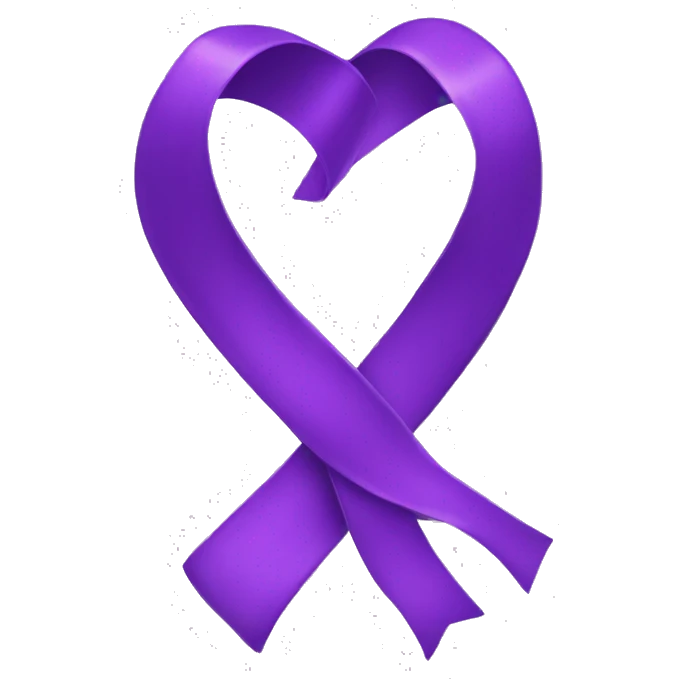 purple ribbon emoji