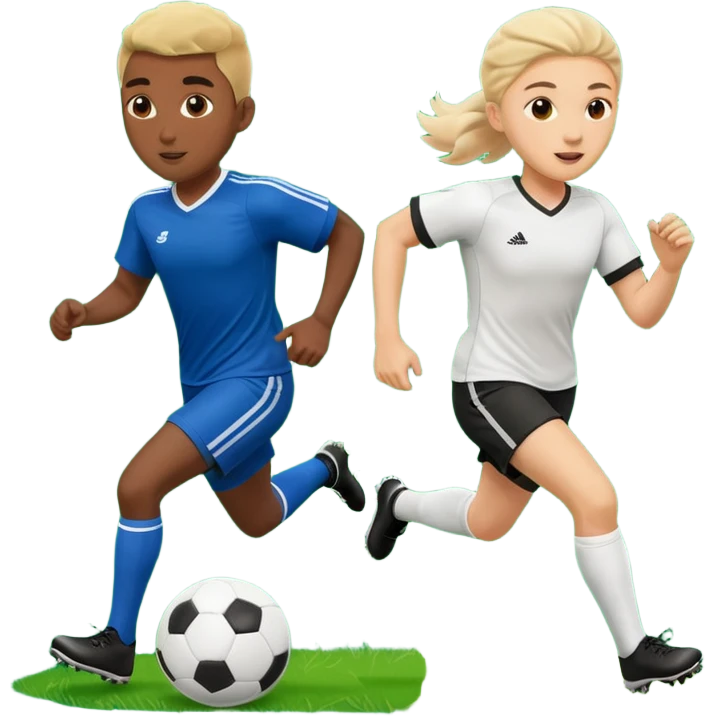 two soccer players emoji
