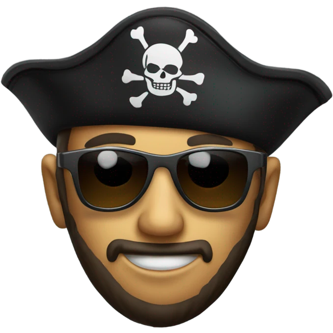 Create a funny pirate with sunglasses  emoji