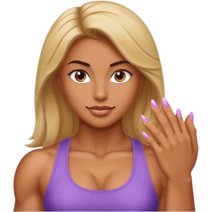 Female muscle with manicured nails  emoji