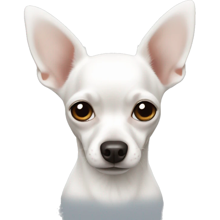 white chihuahua with dark ears emoji