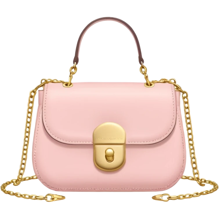 A bag in a light pink macaron color scheme emoji