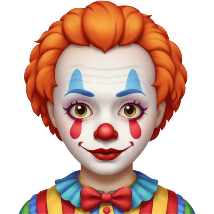  short hair clown emoji