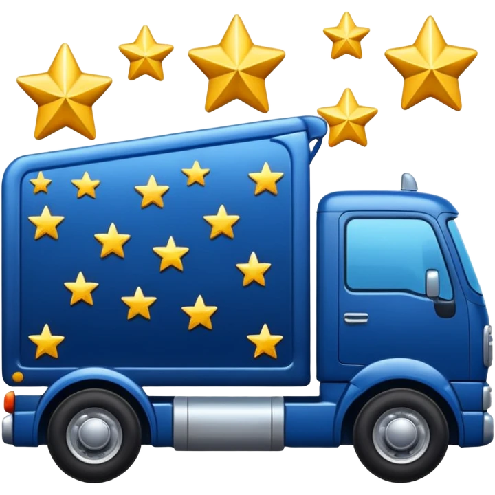 truck with stars emoji
