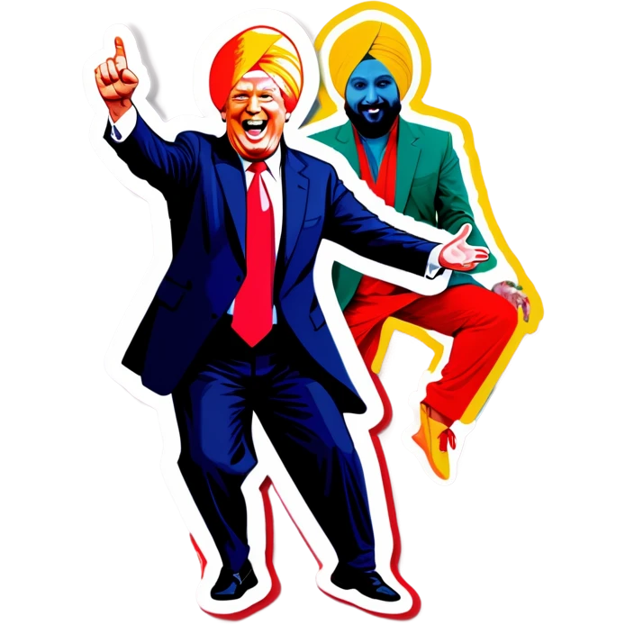 Trump doing bhangra emoji
