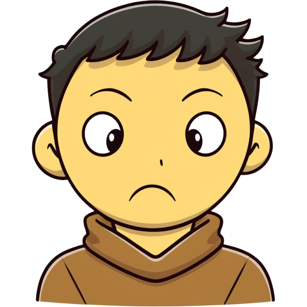 cartoon face with two hands around neck, wide eyes, annoyed face emoji