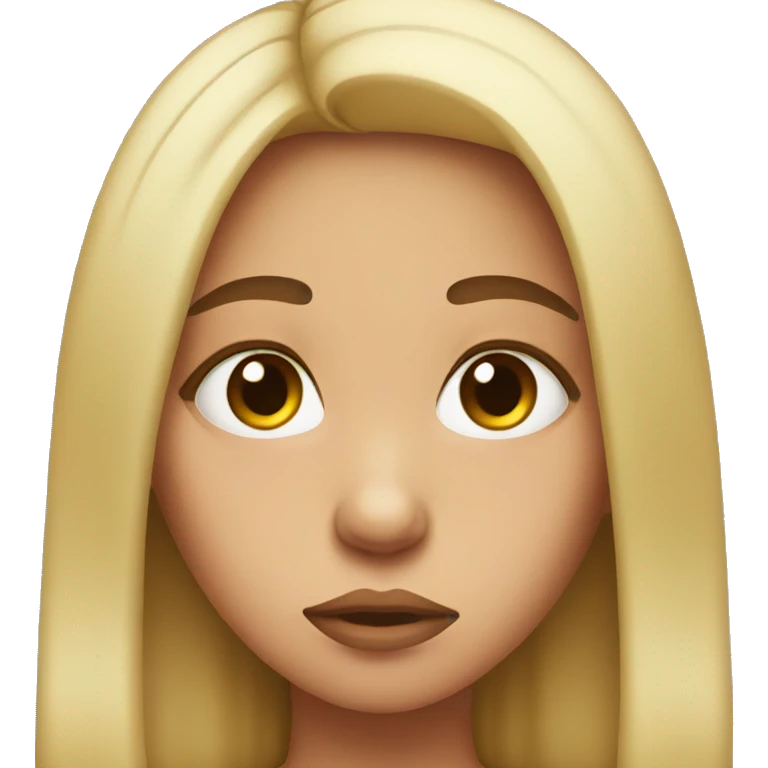 girl doing the sad lip  emoji